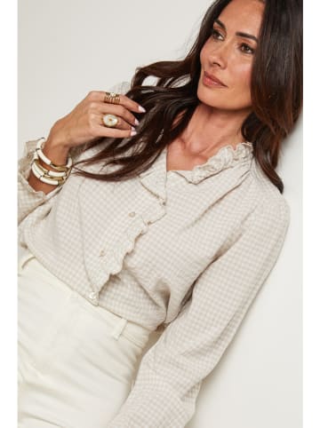 Le Monde du Lin Bluse in Beige