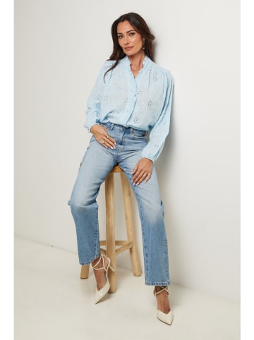 Le Monde du Lin Bluse in Hellblau