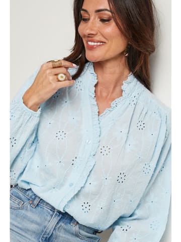 Le Monde du Lin Blouse lichtblauw