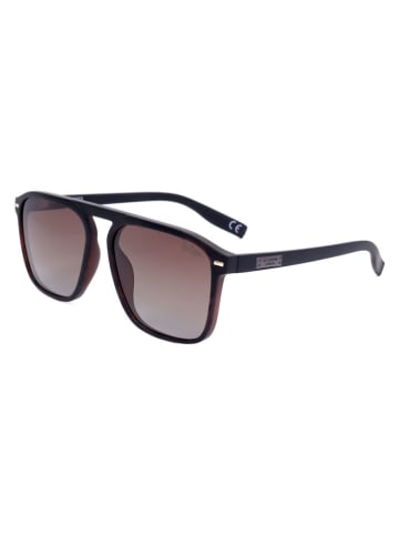 Lee Cooper Unisex-Sonnenbrille in Schwarz/ Hellbraun
