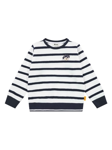 Steiff Sweatshirt wit/donkerblauw