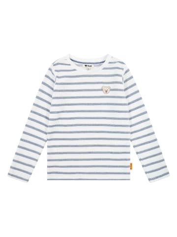 Steiff Longsleeve in Weiß/ Blau