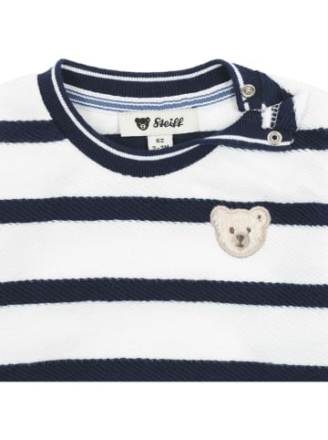 Steiff Sweatshirt wit/donkerblauw