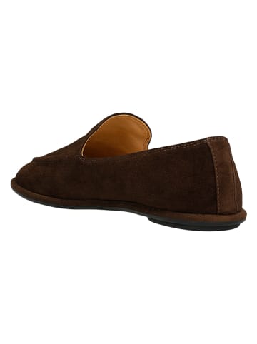 Wojas Leder-Slipper in Dunkelbraun