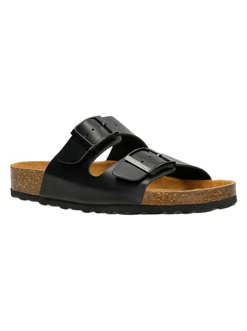 Wojas Leder-Pantoletten in Schwarz