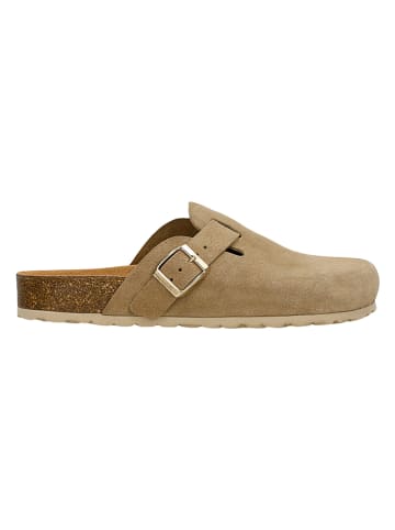 Wojas Leder-Pantoletten in Beige