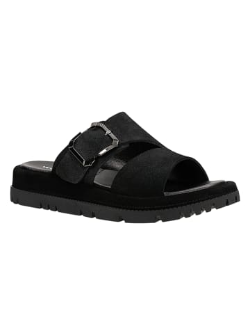 Wojas Leder-Pantoletten in Schwarz
