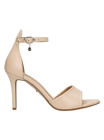 Wojas Leren haksandalen beige