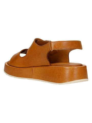 Wojas Leder-Sandalen in Cognac