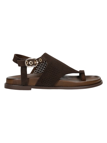 Wojas Leren sandalen donkerbruin