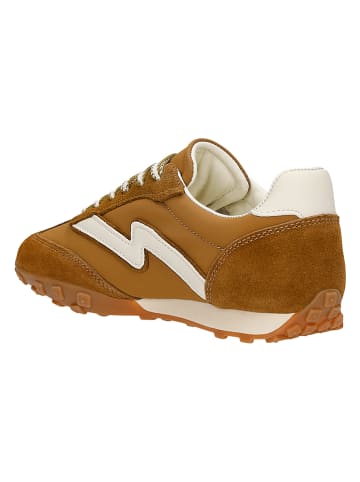 Wojas Leren sneakers lichtbruin