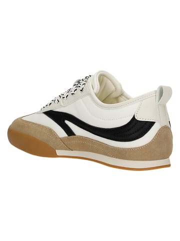 Wojas Leder-Sneakers in Creme/ Hellbraun/ Schwarz