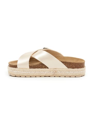 billowy Pantoletten in Gold