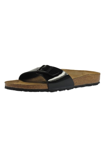 Birkenstock Pantoletten "Madrid" in Schwarz - Weite S