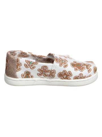 TOMS Slippersy w kolorze biało-jasnobrązowym