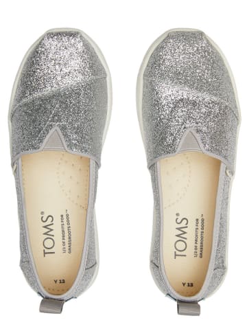 TOMS Slippersy w kolorze srebrnym