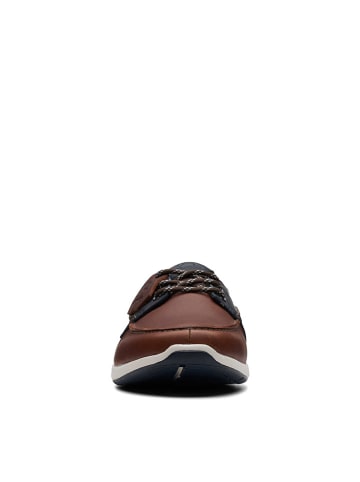 Clarks Leder-Slipper "ATL Sail Go" in Braun
