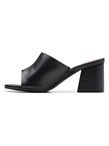 Clarks Leder-Pantoletten "Siara65" in Schwarz