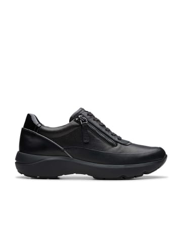 Clarks Skórzane sneakersy "Tivoli Zip" w kolorze czarnym