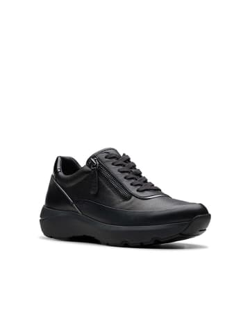 Clarks Skórzane sneakersy "Tivoli Zip" w kolorze czarnym