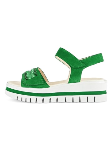 Gabor Leren sandalen groen