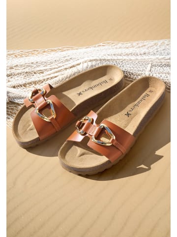 BABUNKERS Family Leren slippers bruin