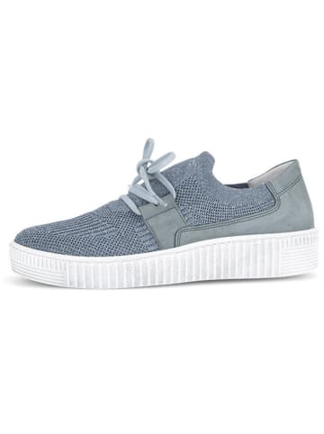 Gabor Skórzane sneakersy w kolorze błękitnym