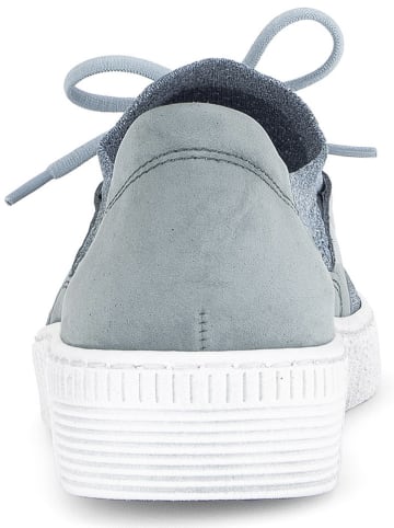 Gabor Skórzane sneakersy w kolorze błękitnym