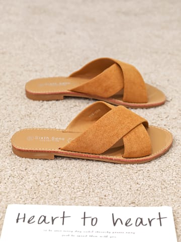 Sixth Sens Slippers lichtbruin