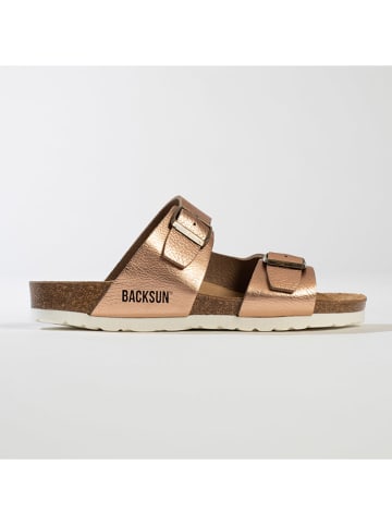 BACKSUN Slippers "Garda" roségoudkleurig