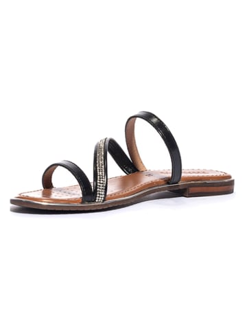 Geox Leren slippers "Sozy Plus" zwart