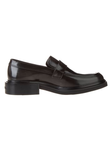 Calvin Klein Leder-Mokassins in Schwarz