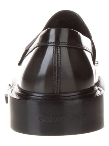 Calvin Klein Leren mocassins zwart