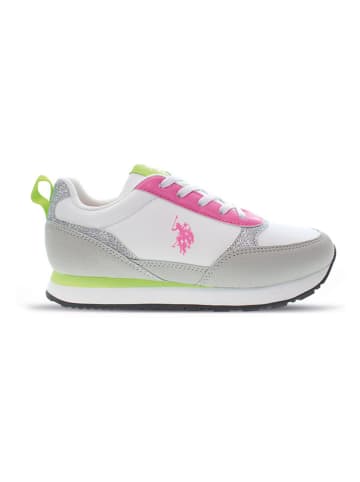 U.S. Polo Assn. Sneakers in Grau/ Weiß/ Pink