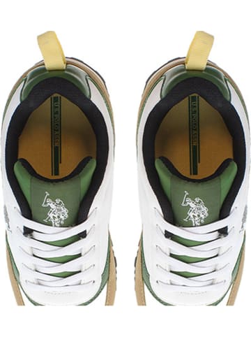 U.S. Polo Assn. Sneakers wit/beige/groen
