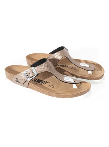 Sunbay Teenslippers "Camelia" goudkleurig