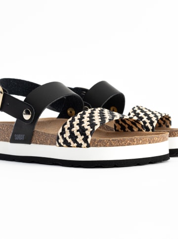 Sunbay Sandalen "Galong" zwart/wit