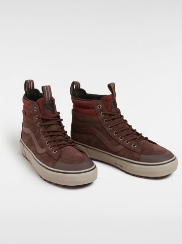 Vans Skórzane sneakersy "Sk8-Hi" w kolorze brązowym