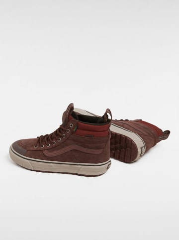 Vans Skórzane sneakersy "Sk8-Hi" w kolorze brązowym