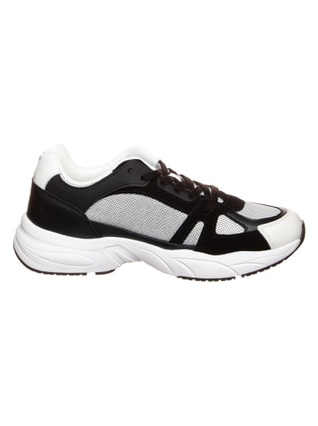 Calvin Klein Skórzane sneakersy w kolorze czarno-białym