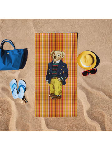 Foutastic Ręcznik plażowy w kolorze pomarańczowo-żółtym