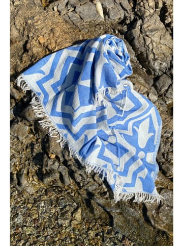 Foutastic Fouta "Lalezar" blauw/crème