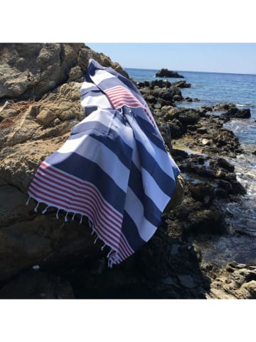Foutastic Fouta "Sultan" w kolorze różowo-niebiesko-białym