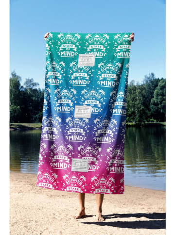 Foutastic Strandlaken "Summer Is State Of Mind" turquoise/roze