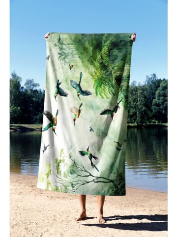 Foutastic Strandlaken "Jungle" wit/groen