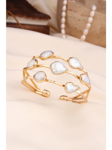 L'Atelier de Gaia Vergulde armband met parels