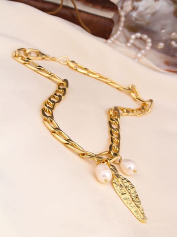 L'Atelier de Gaia Vergulde ketting met parels - (L)45 cm
