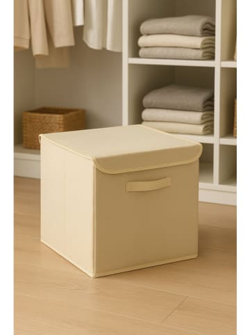 Lucky Bees Aufbewahrungskiste in Creme - (B)30 x (H)30 x (T)30 cm