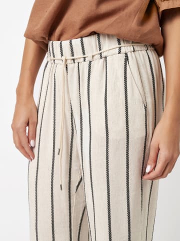 Toni Hose "Pia Wide Chic" in Beige/ Schwarz