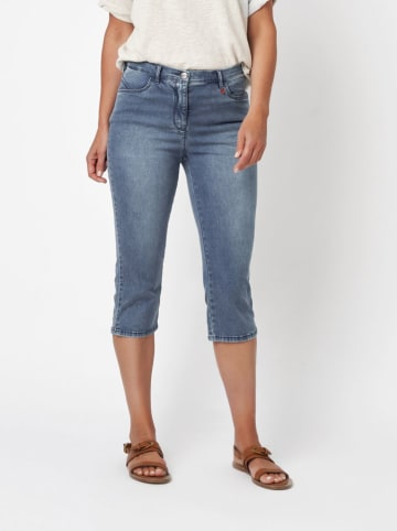 Relaxed by TONI Capri-spijkerbroek "Meine beste Freundin" blauw